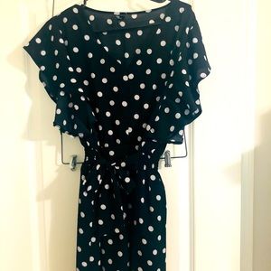 Black and white poka dot dress